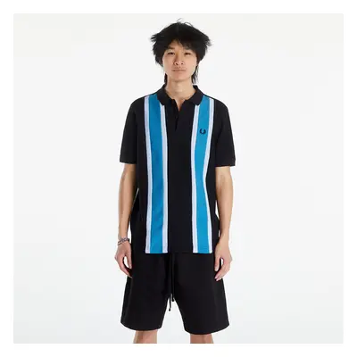 Tričko FRED PERRY Woven Mesh Relaxed Polo Black