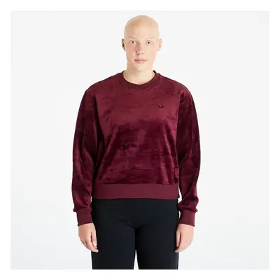 Mikina adidas Premium Essentials Velour Sweatshirt Maroon