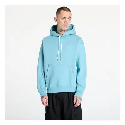 Mikina Nike Solo Swoosh Men's Fleece Pullover Hoodie Denim Turquoise/ White