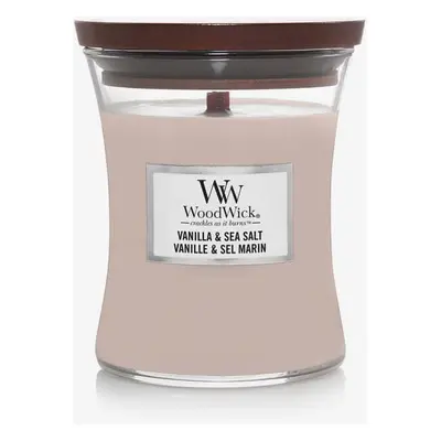 WoodWick Medium Hourglass Candle - Vanilla & Sea Salt