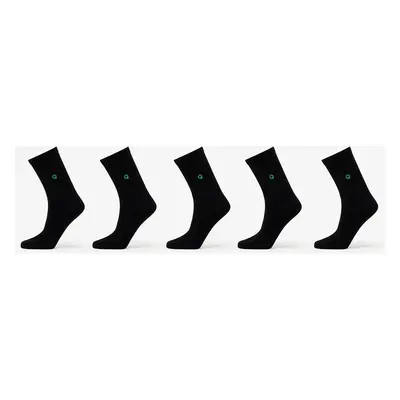 Ponožky Queens Essential Short Crew Socks 5-Pack Black