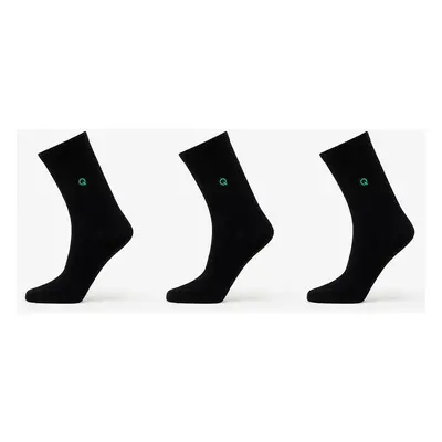 Ponožky Queens Essential Short Crew Socks 3-Pack Black