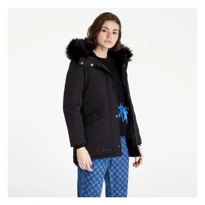 Bunda Sixth June Mid Length Parka W/ Fur Black