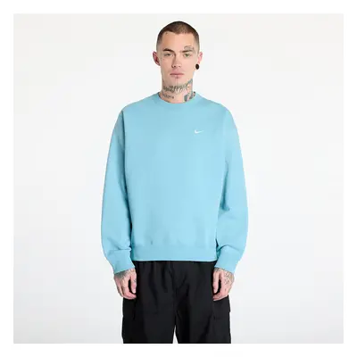 Mikina Nike Solo Swoosh Men's Fleece Crew Denim Turquoise/ White