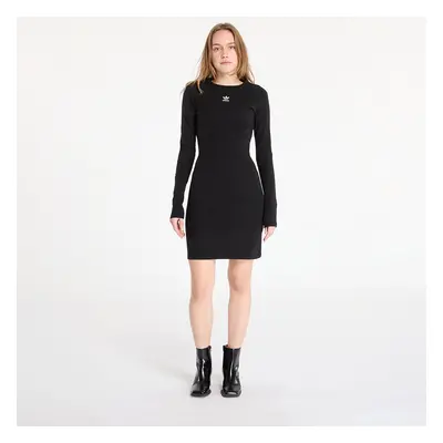 Šaty adidas Essentials Rib Long Sleeve Dress Black