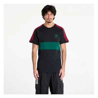 Tričko adidas Stripes Panel T-Shirt Black/ Core Green