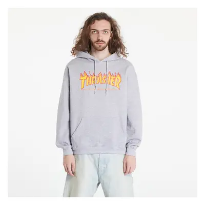 Mikina Thrasher Flame Logo Hoody Melange Grey