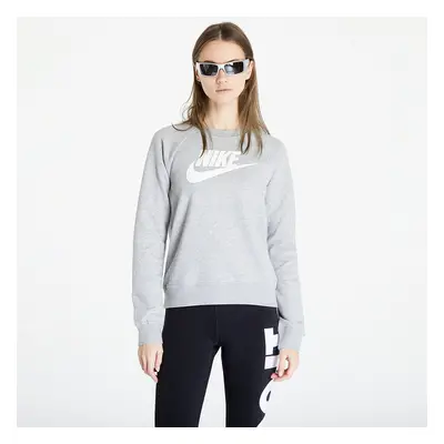 Mikina Nike NSW Essential Fleece Graphic Crew Dk Grey Heather/ White