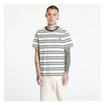 Tričko FRED PERRY Sport Fine Stripe T-Shirt Ecru/ Black