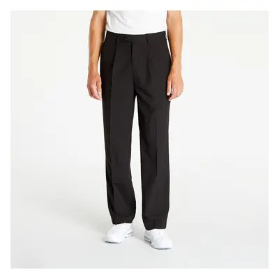 Kalhoty Urban Classics Straight Pleat-Front Trousers Black