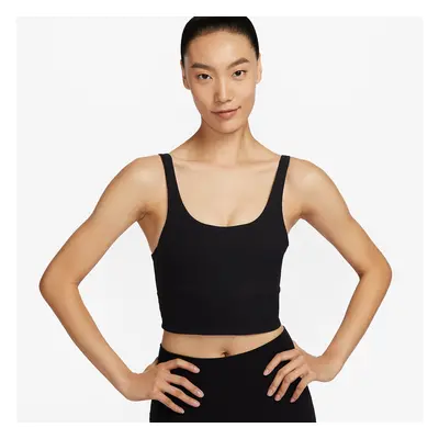 Podprsenka Nike Zenvy Wide Ribbed Women's Light-Support Non-Padded Longline Sports Bra Black/ Bl