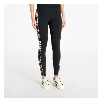 adidas Black Leopard Allover Print Leggings Black