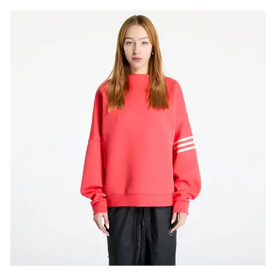 Mikina adidas Neuclassics Oversized Mock Neck Sweatshirt Real Coral/ Cream White