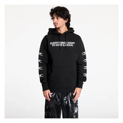 Mikina PLEASURES Illegal Hoodie Black