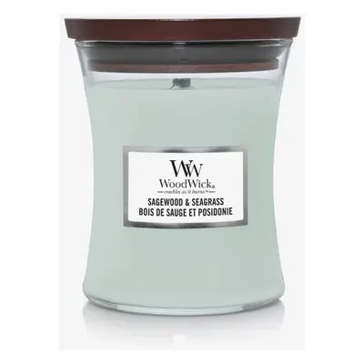 WoodWick Medium Hourglass Candle - Sagewood & Seagrass