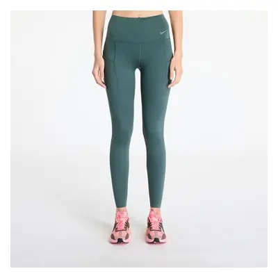 Kalhoty Nike Go Women's Firm-Support High-Waisted Full-Length Leggings with Pockets Vintage Gree