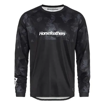 Tričko Horsefeathers Quantum Ls Bike Jersey Black Camo