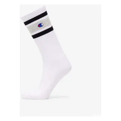 Ponožky Champion Rochester Crew Sock White/ Melange Grey/ Black