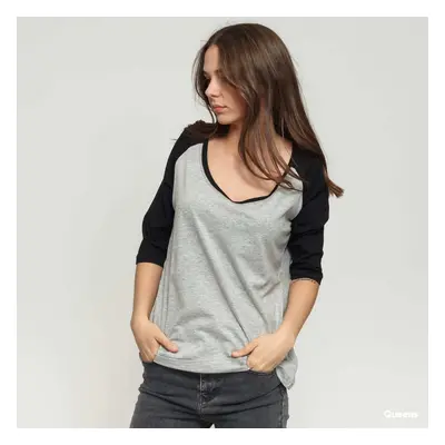 Tričko Urban Classics Ladies 3/4 Contrast Raglan Grey/ Black