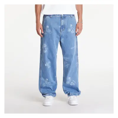 Kalhoty Carhartt WIP Stamp Pant Stamp Print/ Blue Bleached