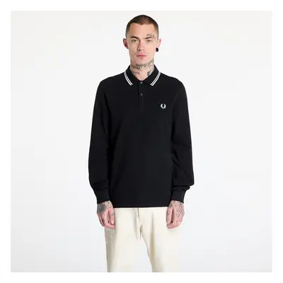 Tričko FRED PERRY Long Sleeve Twin Tipped Shirt Black