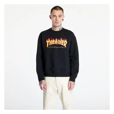 Mikina Thrasher Flame Crewneck Black