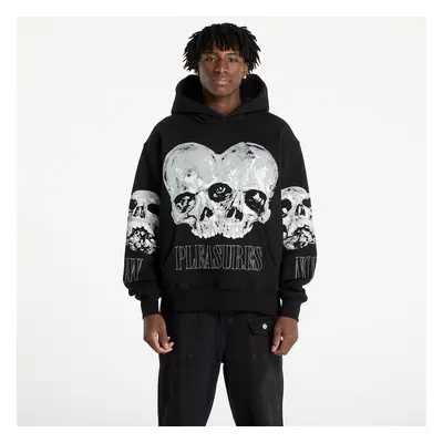 Mikina PLEASURES Double Skull Hoodie Black