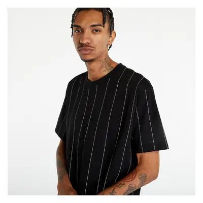 Tričko Urban Classics Oversized Pinstripe Tee Black