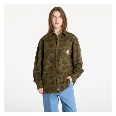 Košile Carhartt WIP Long Sleeve Duck Shirt UNISEX Camo Duck/ Green/ Office Green Garment Dyed