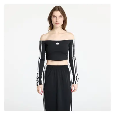 Tričko adidas Adicolor Off Shoulder Long Sleeve Top Black