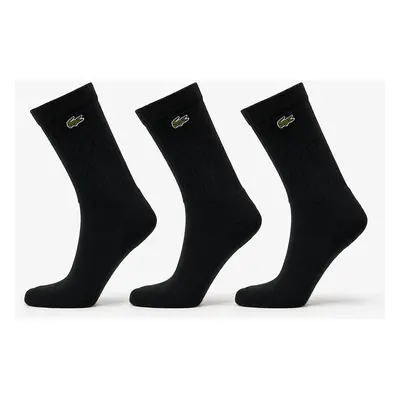 Ponožky LACOSTE 3Pack Crew Cut Socks černé