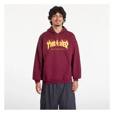 Mikina Thrasher Flame Logo Hood Dark Wine