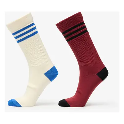 Ponožky adidas Stripes Textured Crew Socks 2-Pack Cream White/ Preloved Ruby