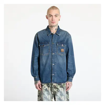 Bunda Carhartt WIP Lincoln Shirt Jacket UNISEX Blue Worn Used Wash