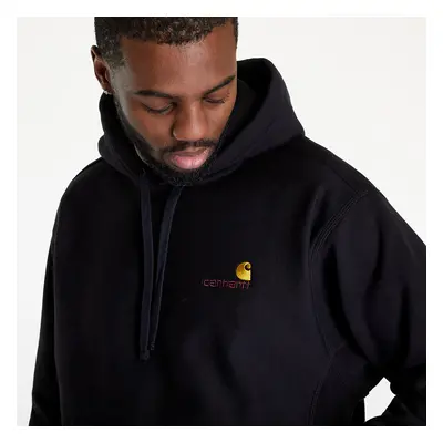 Mikina Carhartt WIP Hooded American Script Sweat Black