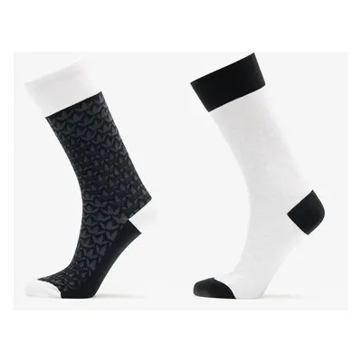 Ponožky adidas Monogram Crew Socks 2-Pack Black/ White