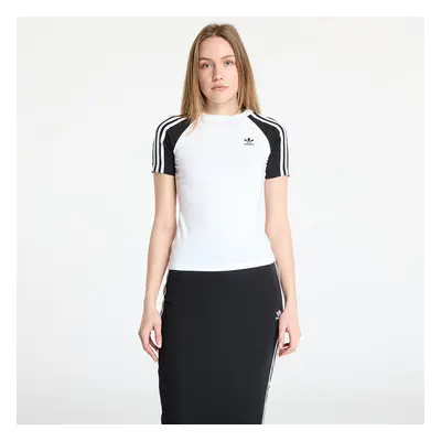 Tričko adidas Adicolor Stripe Raglan Slim Tee White/ Black