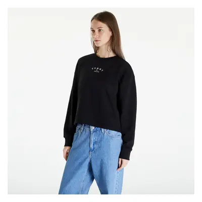 Mikina Tommy Jeans Essential Logo Relaxed Fit Crewneck Black