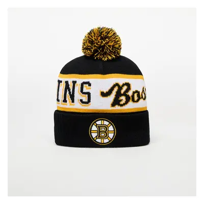 Čepice Mitchell & Ness NHL Block Sweep Pom Knit Boston Bruins Black