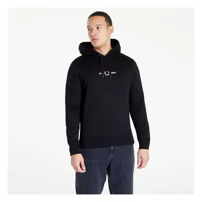 Mikina FRED PERRY Embroidered Hooded Sweatshirt Black