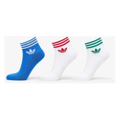 Ponožky adidas Trefoil Ankle Sock 3-Pack Blue Bird/ White/ White