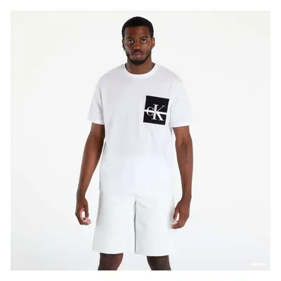 Tričko CALVIN KLEIN JEANS Stripe Colorblock T-Shirt White