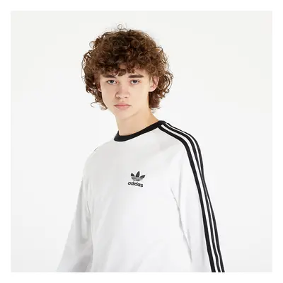 Tričko adidas Originals 3-Stripes Long Sleeve Tee White