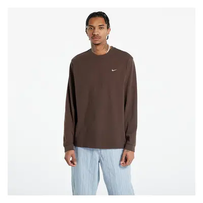 Tričko Nike Solo Swoosh Men's Long Sleeve Top Baroque Brown/ White