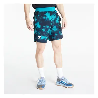 Šortky Under Armour Project Rock Printed Woven Short Coastal Teal/ Fade/ White