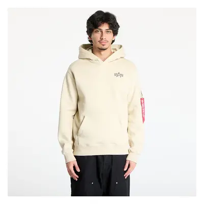 Mikina Alpha Industries Inc. Signature BP Hoodie Vintage White