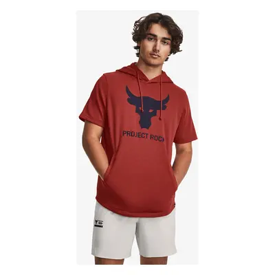 Mikina Under Armour Project Rock Terry Short Sleeve Hoodie Red