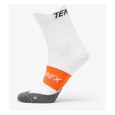 adidas Terrex Agravic Heat.Rdy Trail Running Crew Socks White/ Black/ Impact Orange