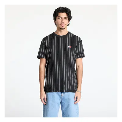 Tričko Tommy Jeans Reg Stripe Badge Top Black