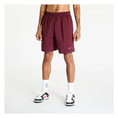 Šortky Nike Solo Swoosh Woven Shorts Night Maroon/ White